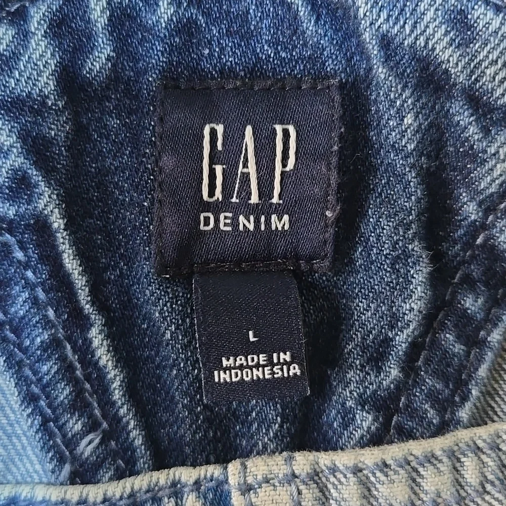 GAP Girl's Denim Shortalls Size L 10  Jean‎ Overall Shorts Patchwork Colorblock